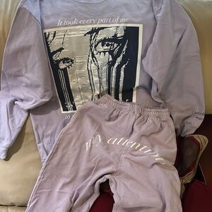 Boys Lie Lavender Sweatshirt & Hoodie Set